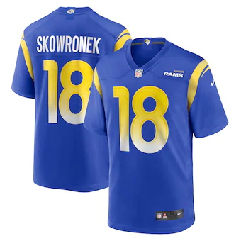 mens nike ben skowronek royal los angeles rams game jersey